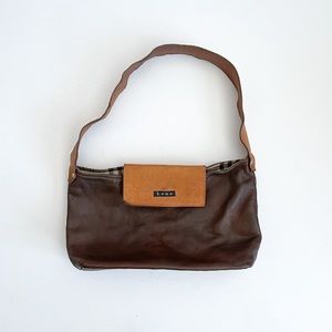 Vintage Lene Brown Tan Leather Shoulder Bag